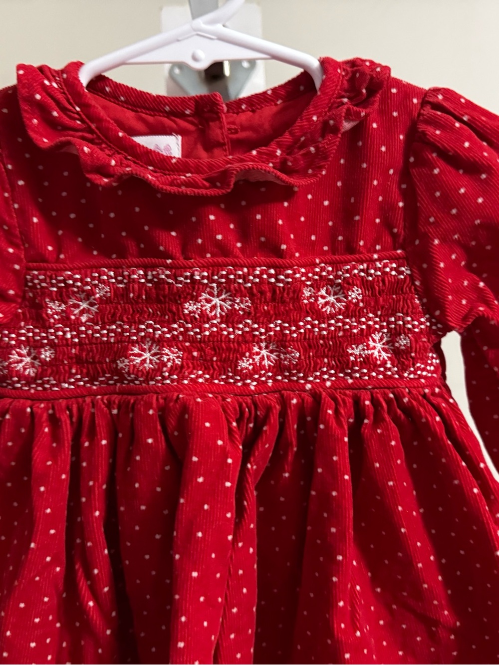 Bonnie Baby Smocked Snowflake Dress - Picture 3 of 8